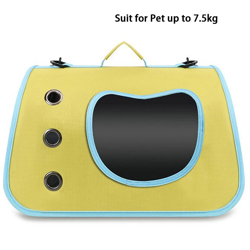 Portable Foldable Pet Carrier Backpack for Small Dogs & Cats — Lightweight & Breathable Travel Bag