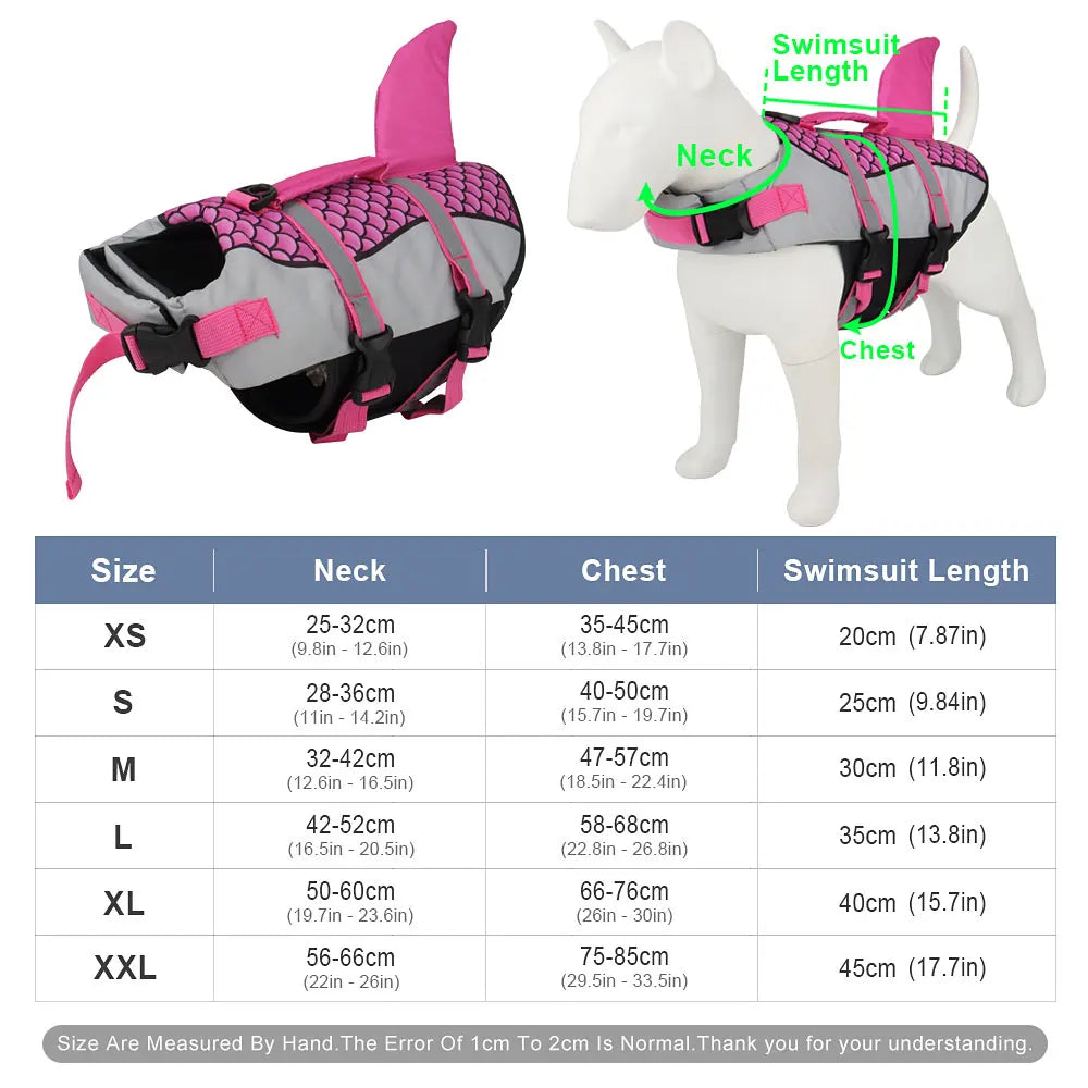 Shark Swim Vest & Life Jacket for Dogs