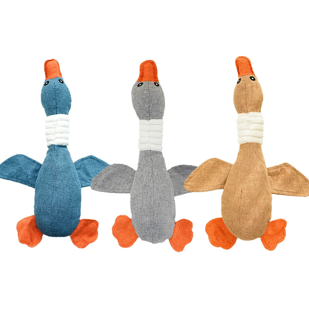 Plush Wild Goose Dog Toy