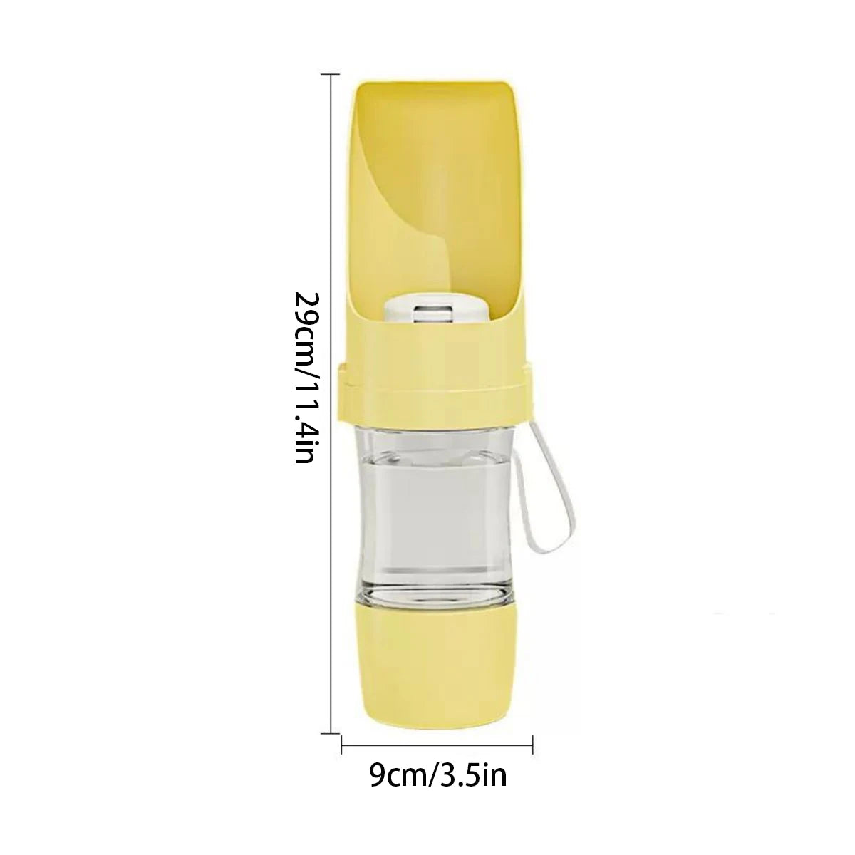 2-in-1 Portable Pet Water Bottle & Food Container – Travel Feeder for Dogs & Cats