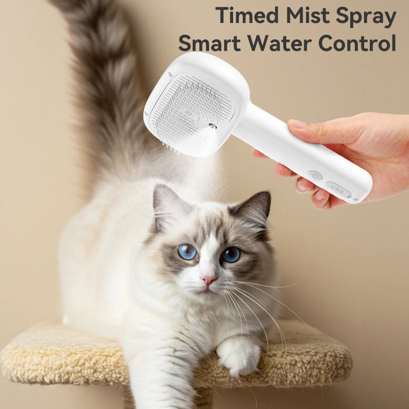 Electric Steam Spray Grooming Brush for Dogs & Cats