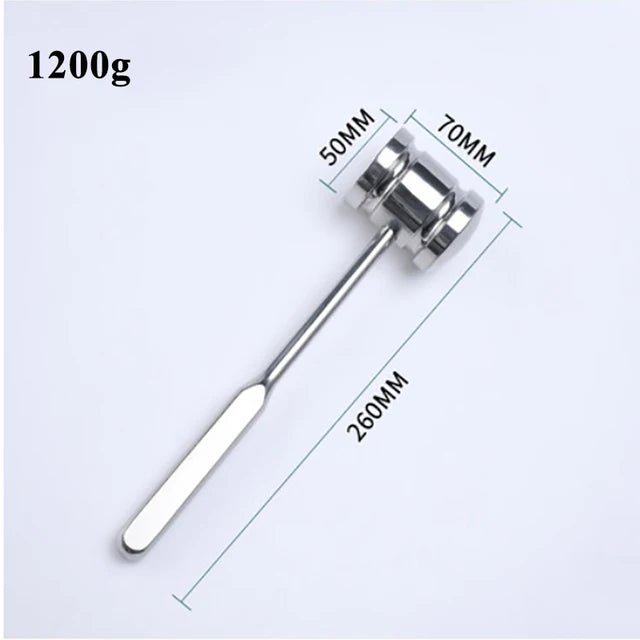 Double-Headed Veterinary Bone Hammer - Stainless Steel Professional Tool