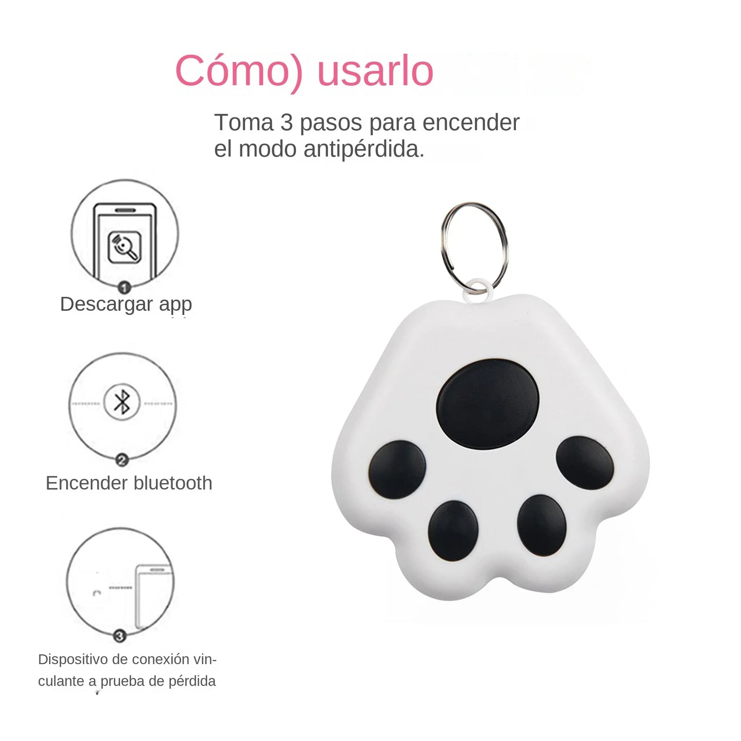 Dog Claw Bluetooth Anti-Lost Tracker Tag for Pets, Keys & Bags