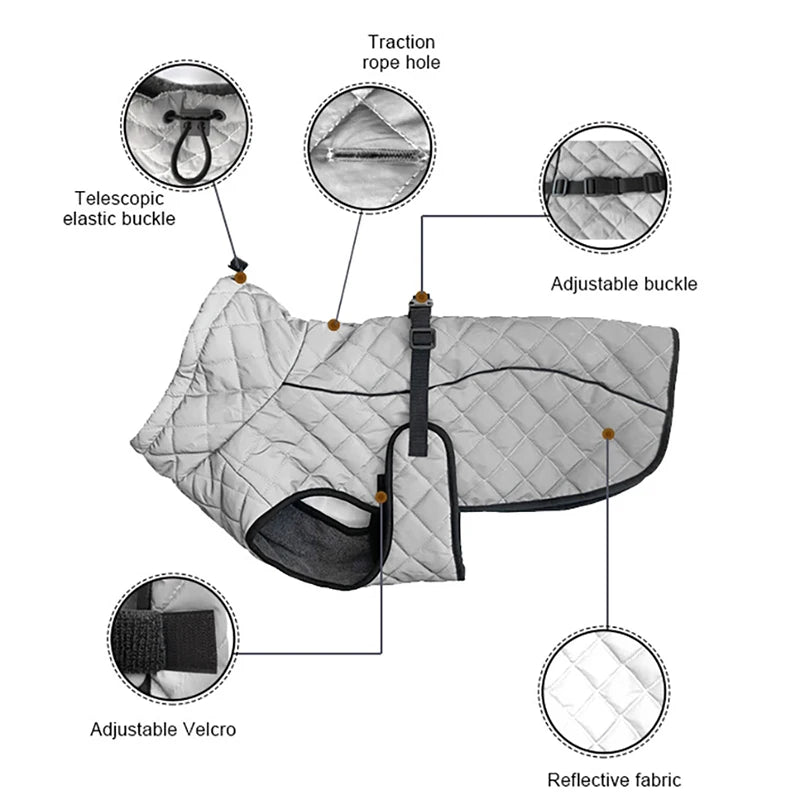 Reflective Winter Dog Jacket & Outdoor Vest