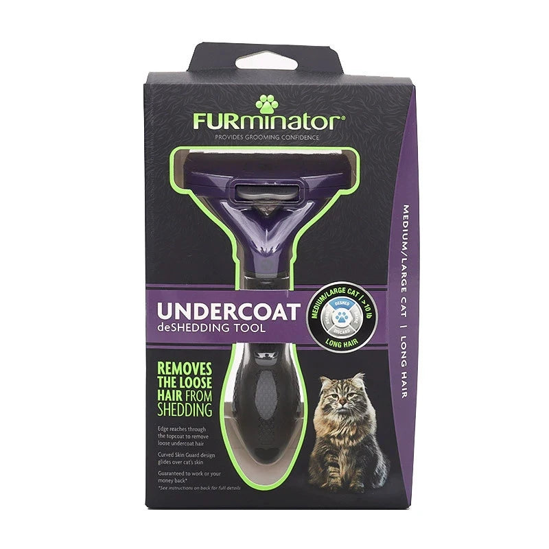 Pet Deshedding Grooming Brush for Dogs & Cats