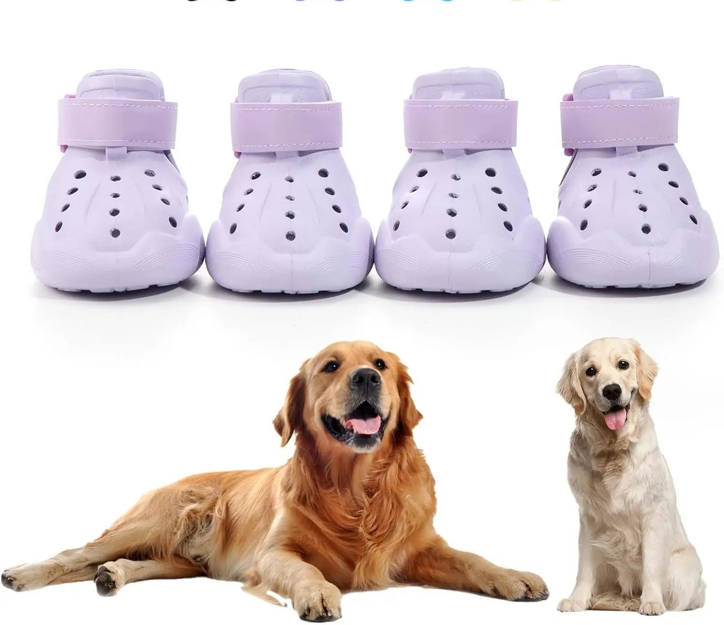 Waterproof Breathable Dog Sandals with Perforated Design