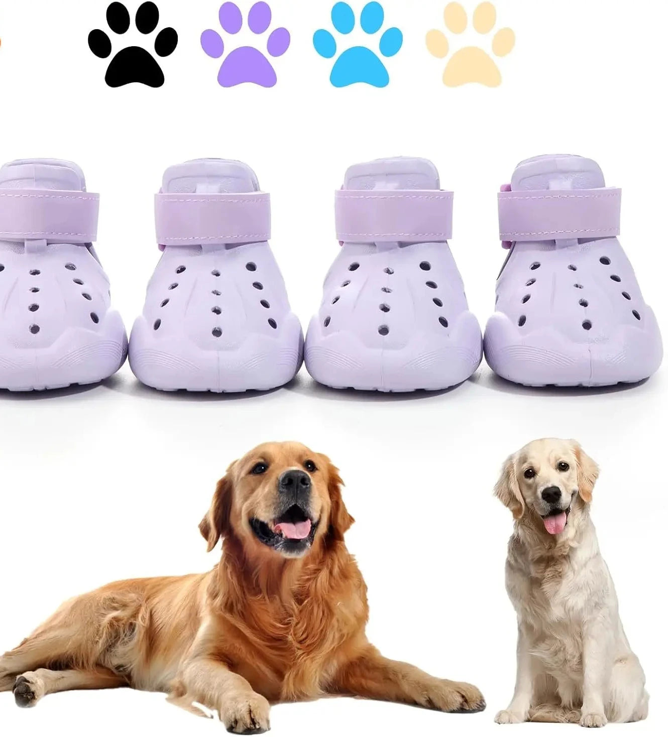 Bottes imperméables pour chiens - Protections antidérapantes pour les pattes pour trottoirs chauds et pluie