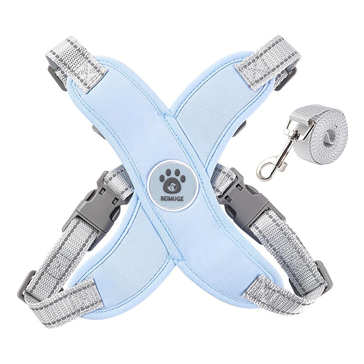 X-Shape Escape-Proof Dog Harness Vest with Leash