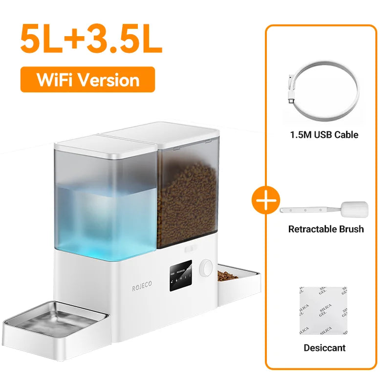 2-in-1 Automatic Pet Feeder & Water Dispenser