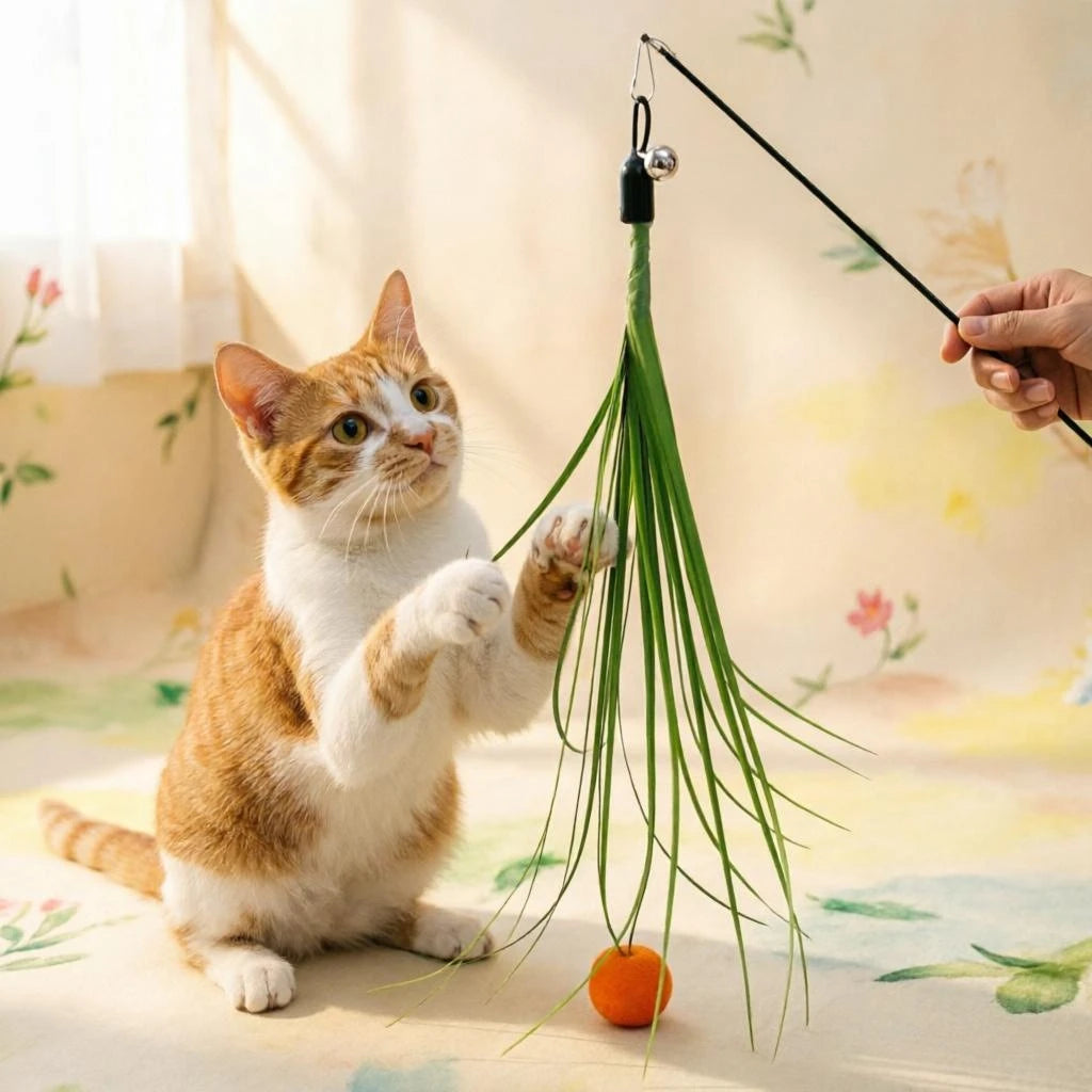 Grass Tassel Cat Wand Toy – Replacement Head