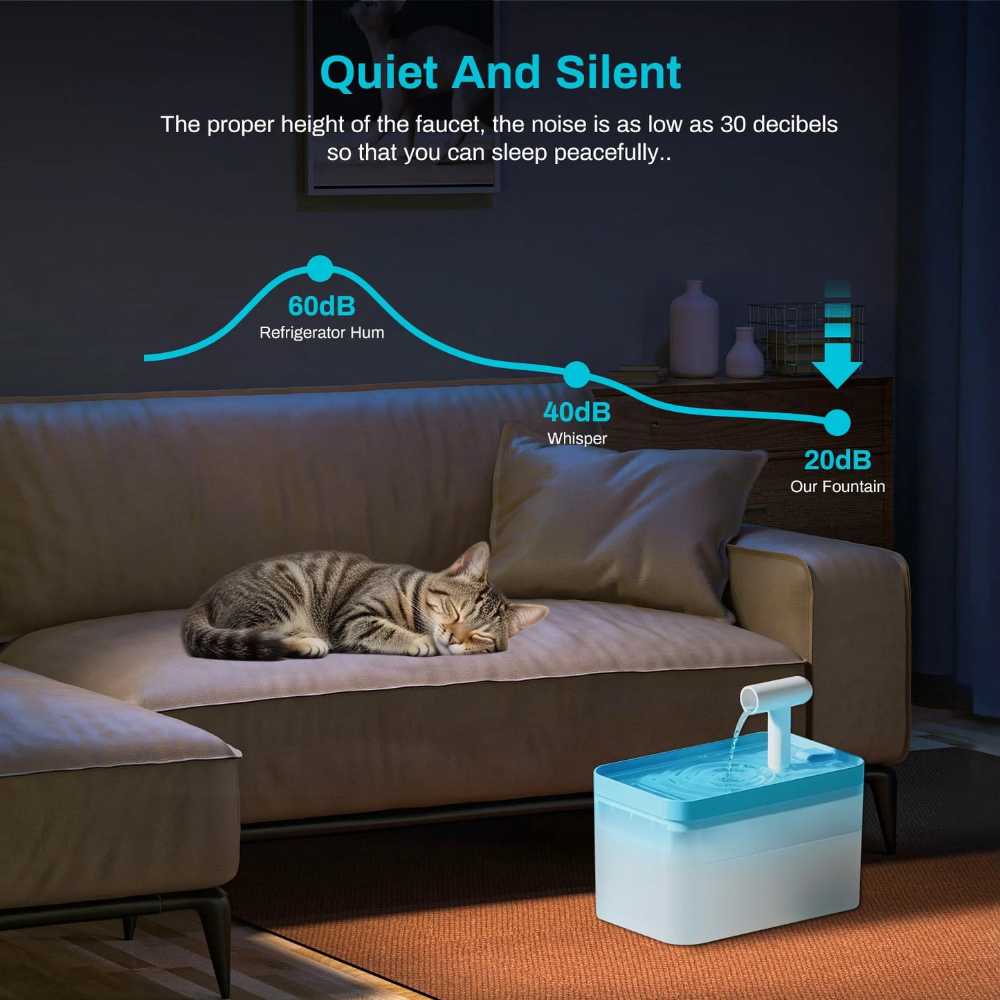 Automatic Pet Water Fountain with Sensor