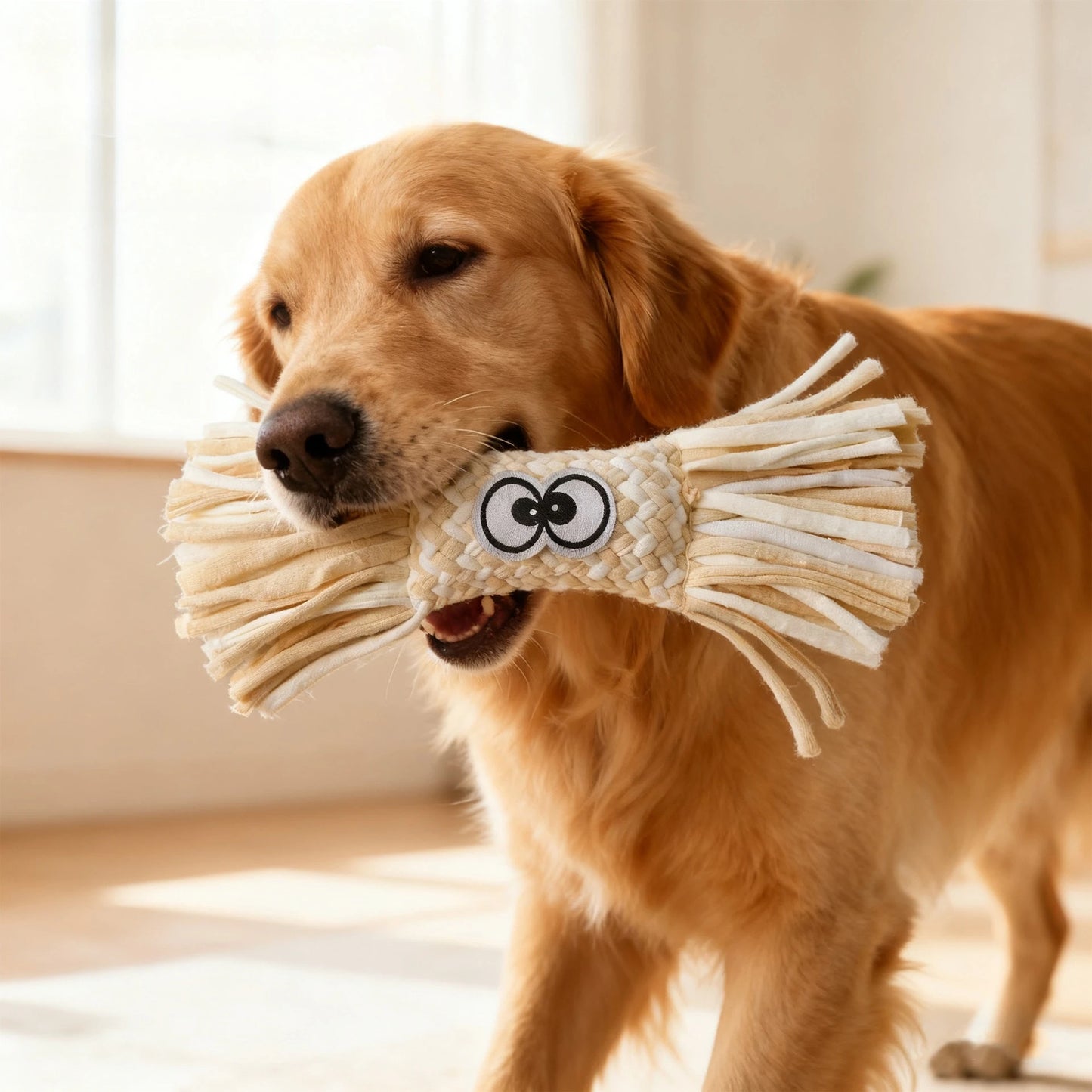 Jouet à mâcher en peluche couineur pour grands chiens