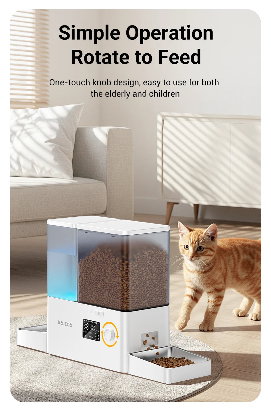 2-in-1 Automatic Pet Feeder & Gravity Water Fountain 8.5L