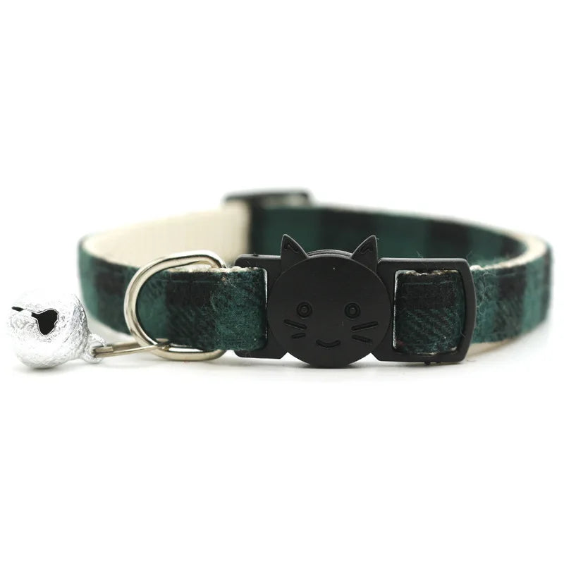 Adjustable Reflective Cat Collar with Bell and Buckle
