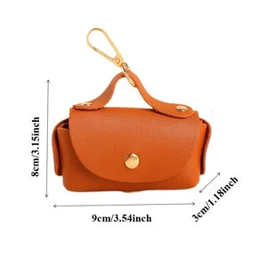 Distributeur de sacs à déjections en cuir avec clip pour les promenades de chien