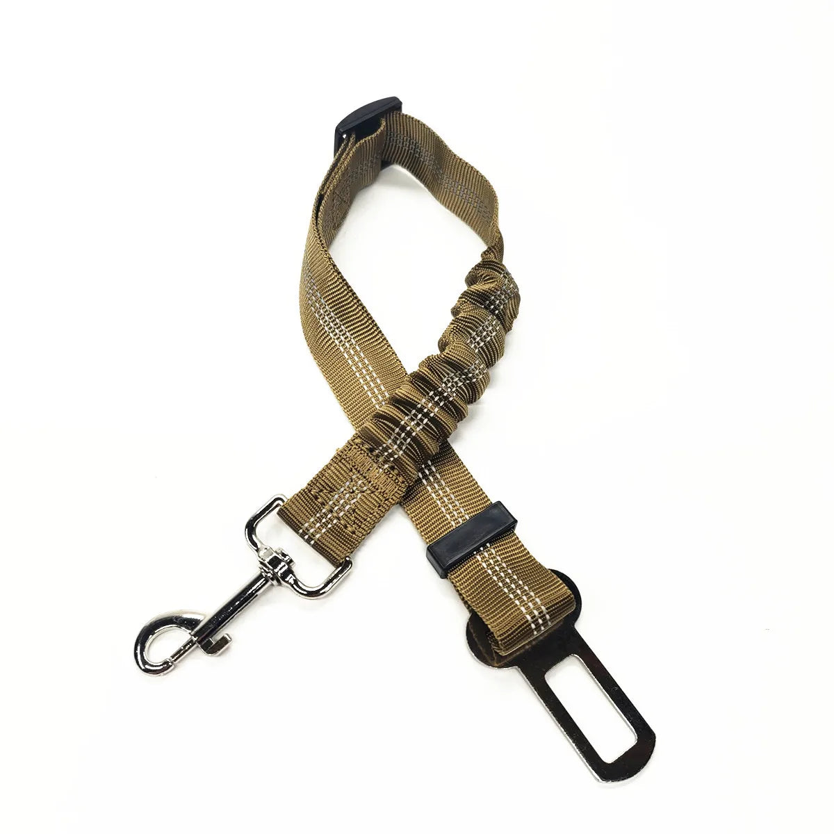 Ceinture de sécurité rétractable pour chien avec bande réfléchissante