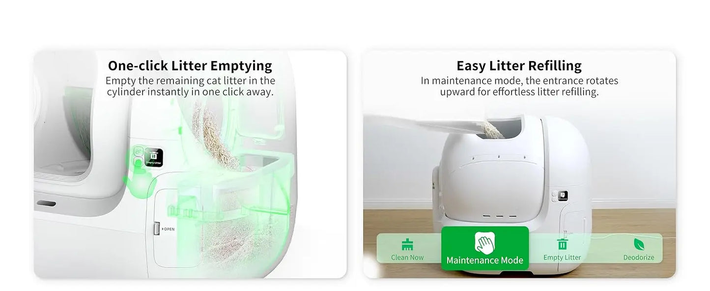 Self-Cleaning Smart Cat Litter Box with AI Camera & Odour Control