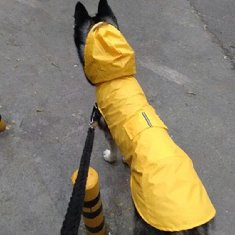 Waterproof Reflective Dog Raincoat with Hood – Sizes S to 6XL
