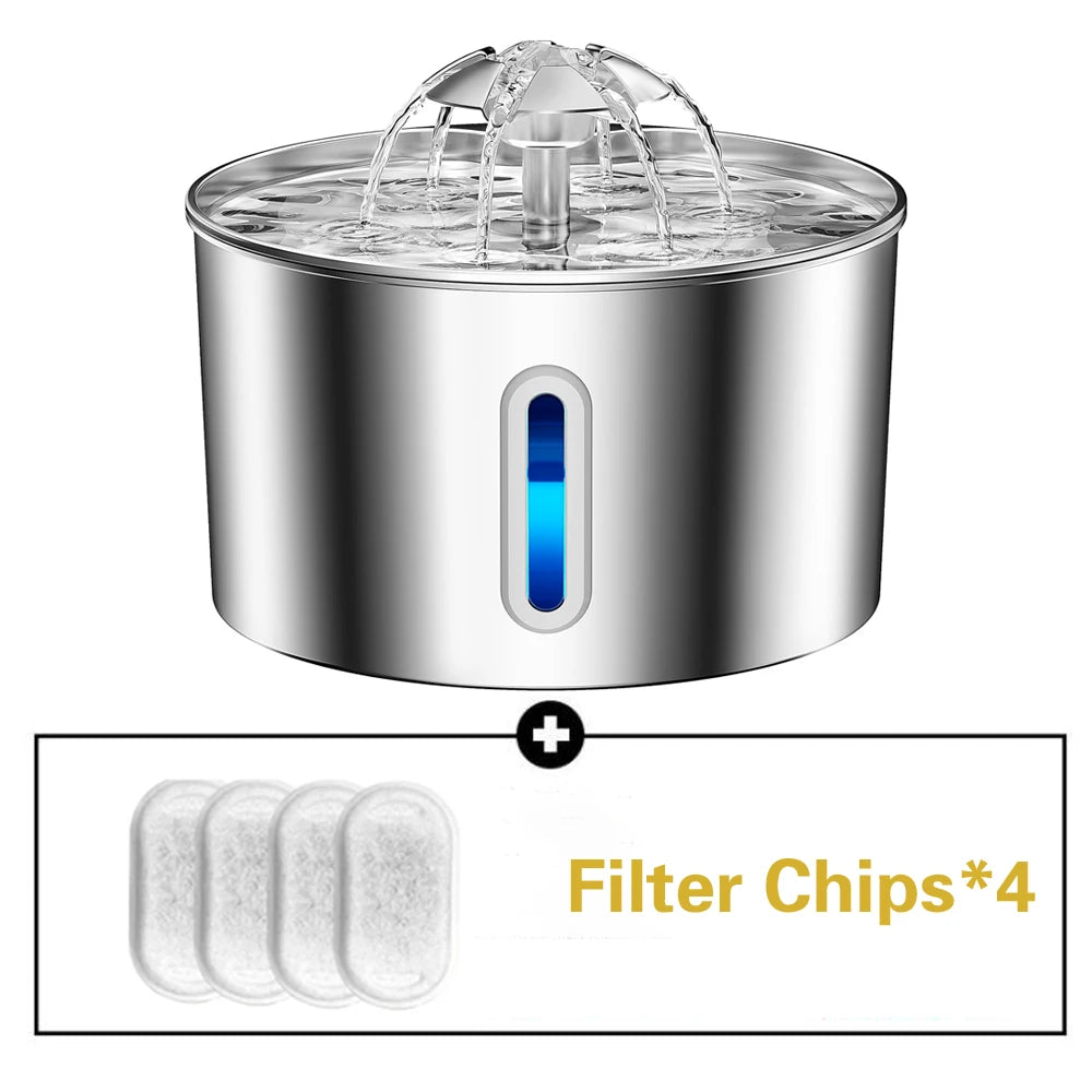 2.2L Stainless Steel Smart Pet Water Fountain