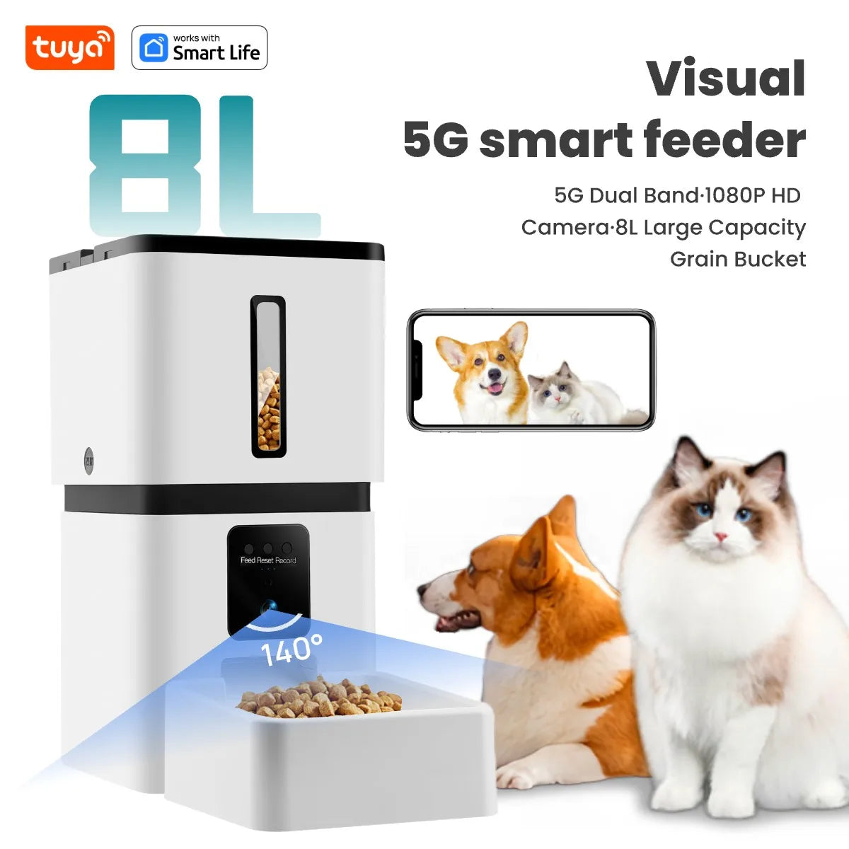 Automatic Pet Feeder with HD Camera