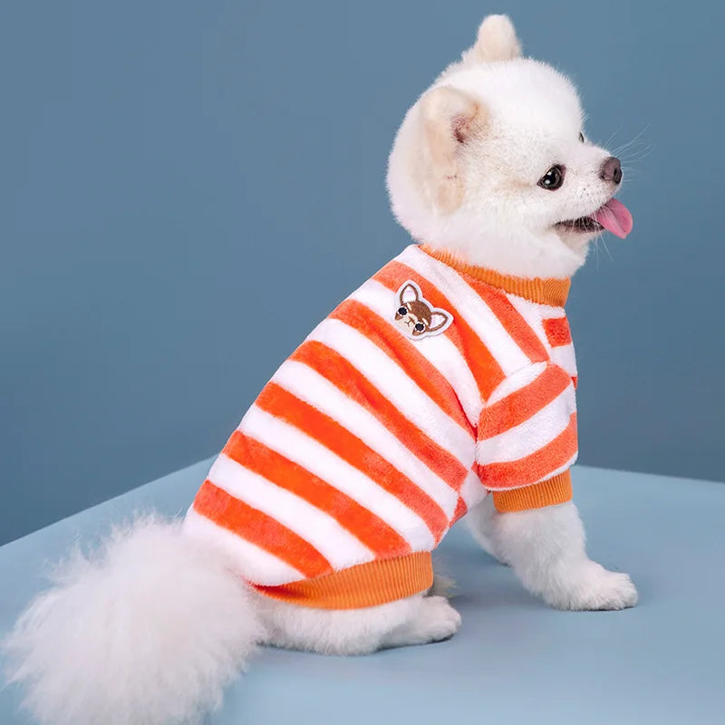 Tenue en molleton doux pour animaux de compagnie