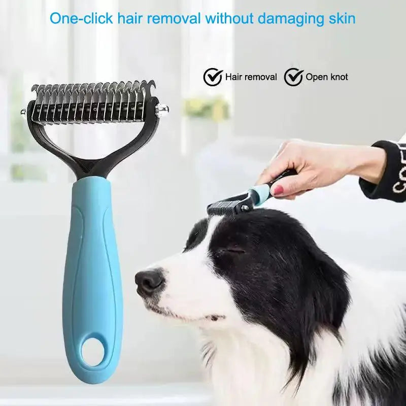 2-Sided Pet Deshedding & Dematting Brush