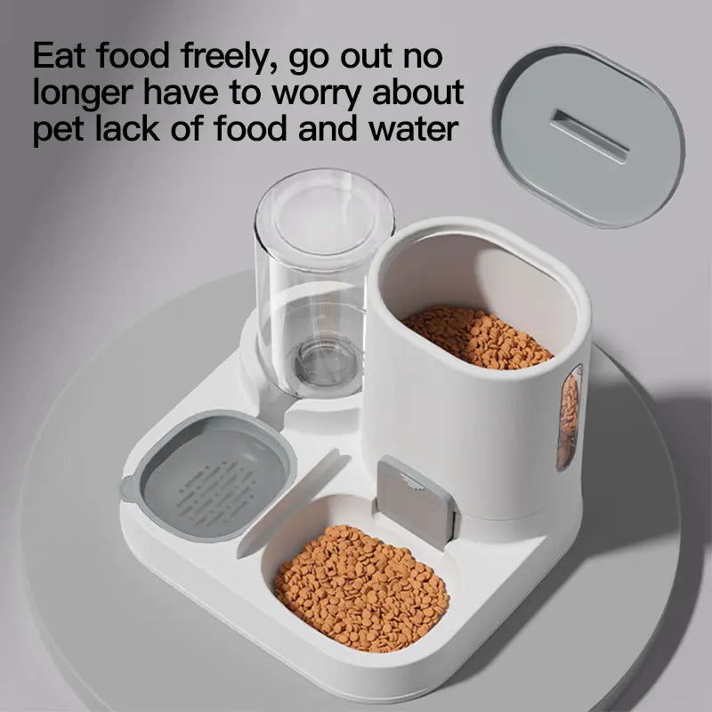 Gravity Cat Feeder & Water Dispenser