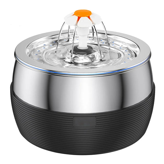 Fontaine à Eau Premium pour Animaux en Acier Inoxydable - Distributeur Automatique 3L avec Filtre et Robinet