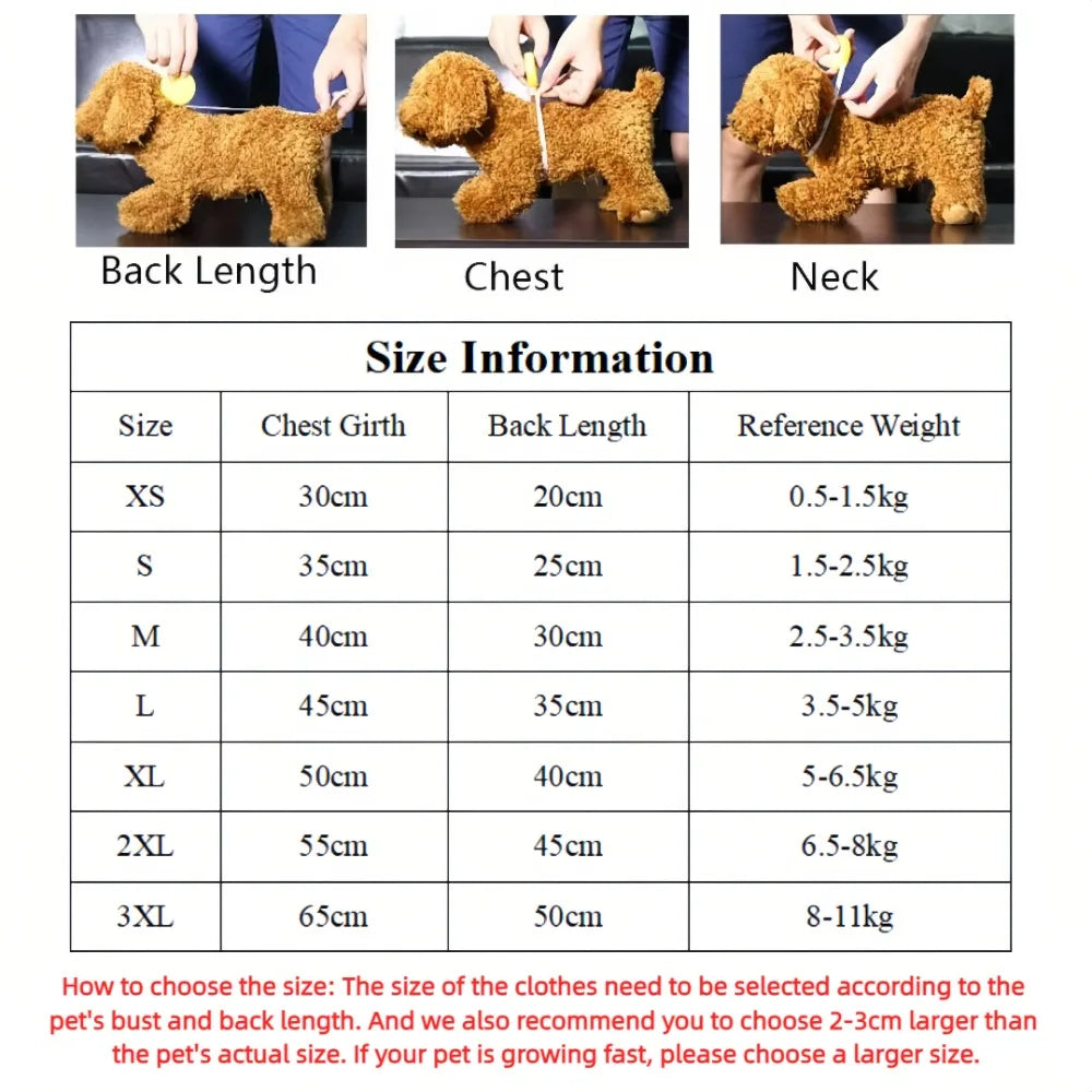 Combinaison-Pyjama en Polaire avec Capuche pour Chiens et Chiots de Petite et Moyenne Taille