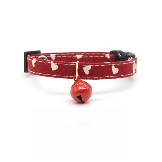 Adjustable Red Cat Collar with Bell
