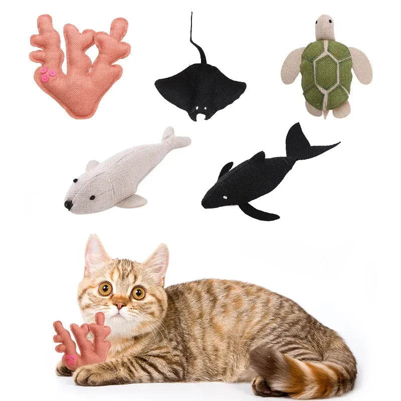 Marine Animal Catnip Crinkle Toy