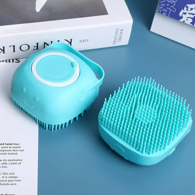 Silicone Pet Bath Brush - Massage Grooming Comb for Dogs and Cats