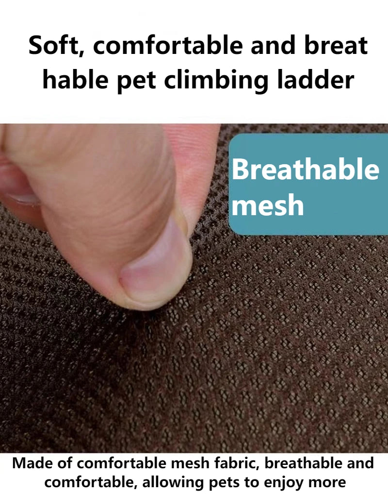 Anti-Slip Pet Stairs with Removable Washable Cover – 2 or 3 Step Ramp for Dogs & Cats