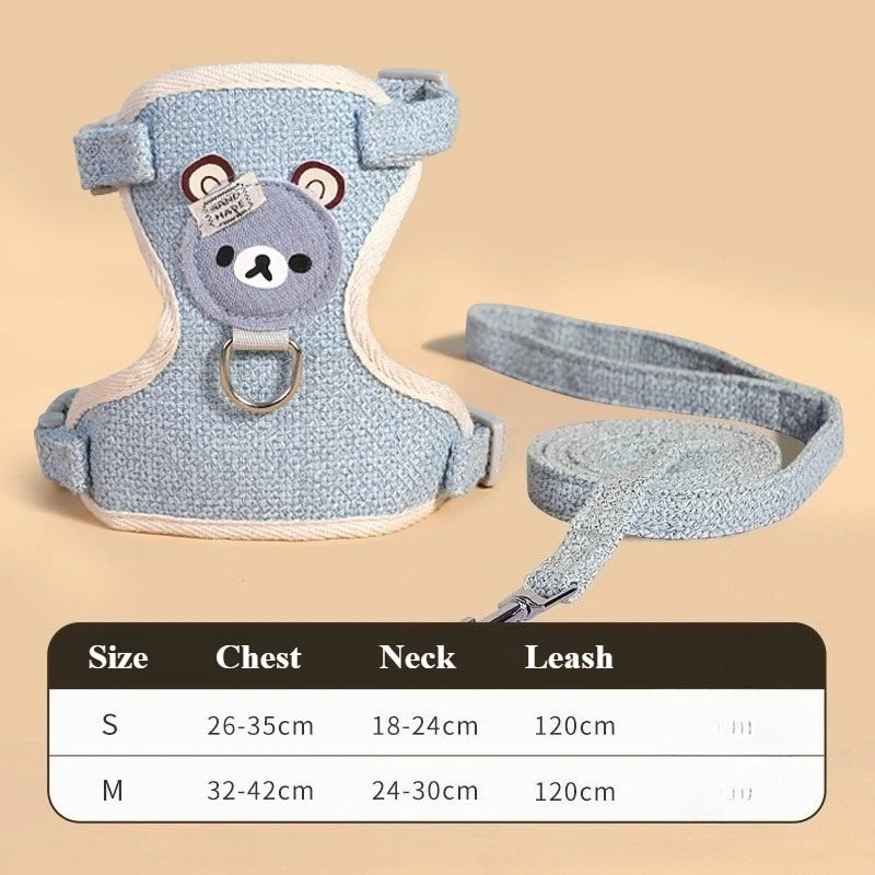 Maillot de corps Gilet Harnais et laisse pour petits chiens et chats