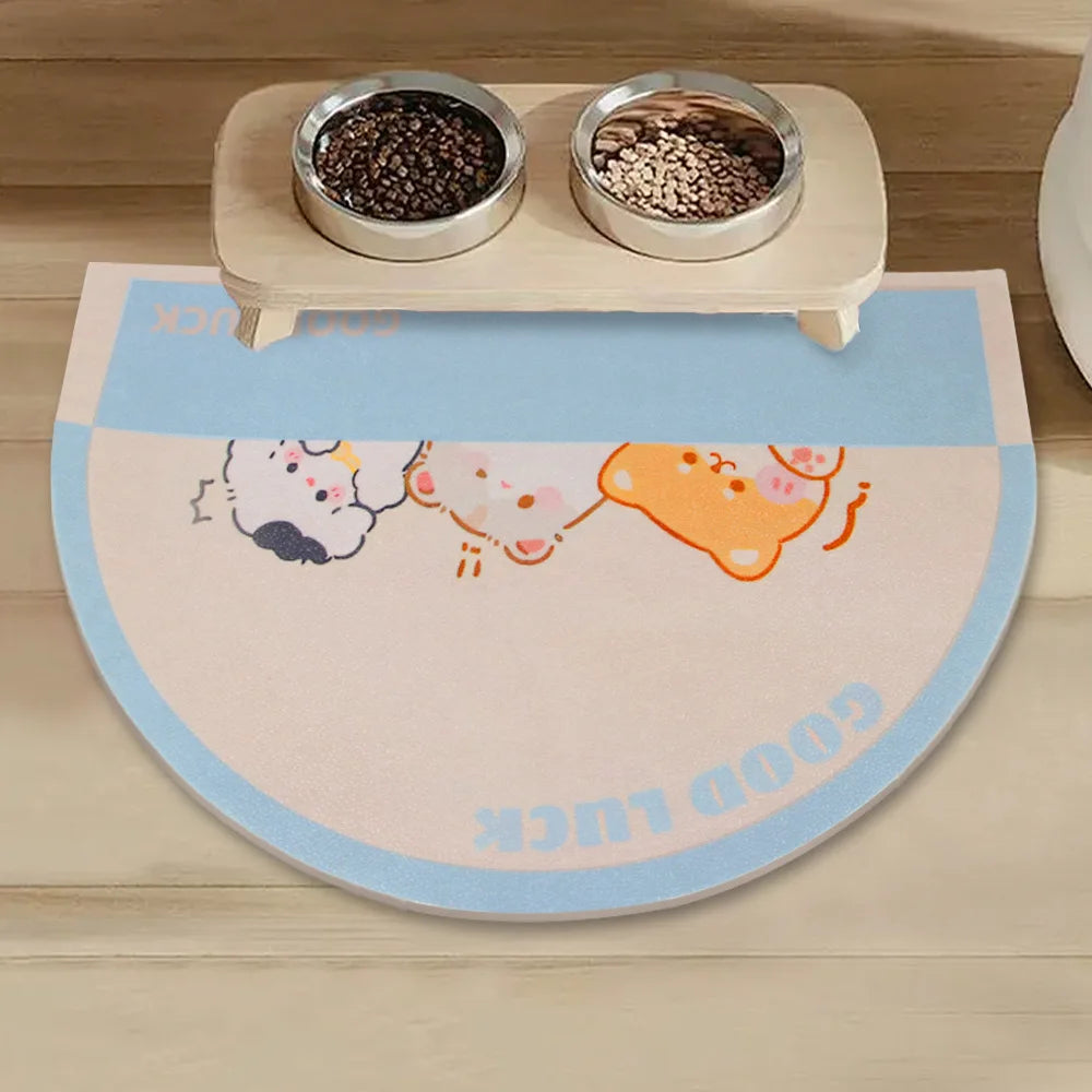 Absorbent Pet Feeding Mat with Waterproof Backing