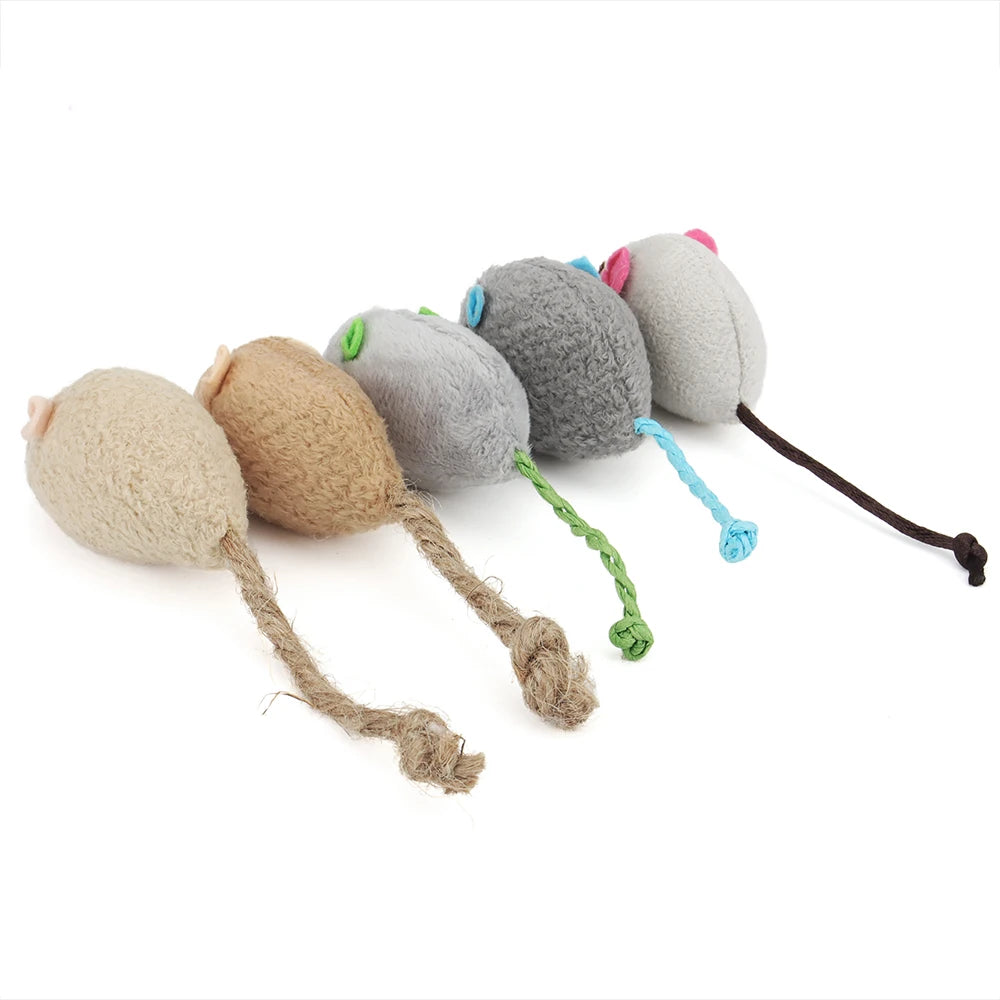 Catnip Plush Mouse Cat Toys — 12 Pack