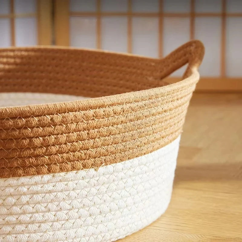 Hand-Woven Rattan Cat Bed – Summer Cooling