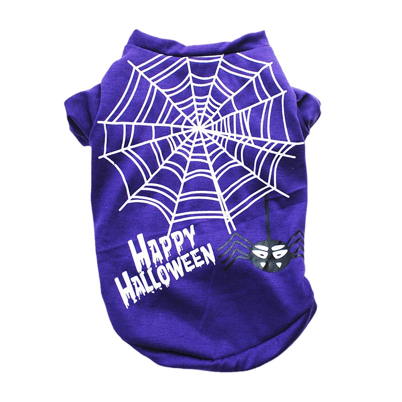 Printed Cotton T-Shirt Vest for Cats & Small Dogs