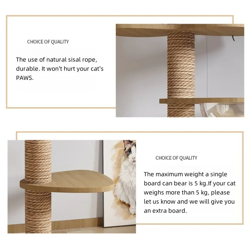 Adjustable Floor-to-Ceiling Cat Tree