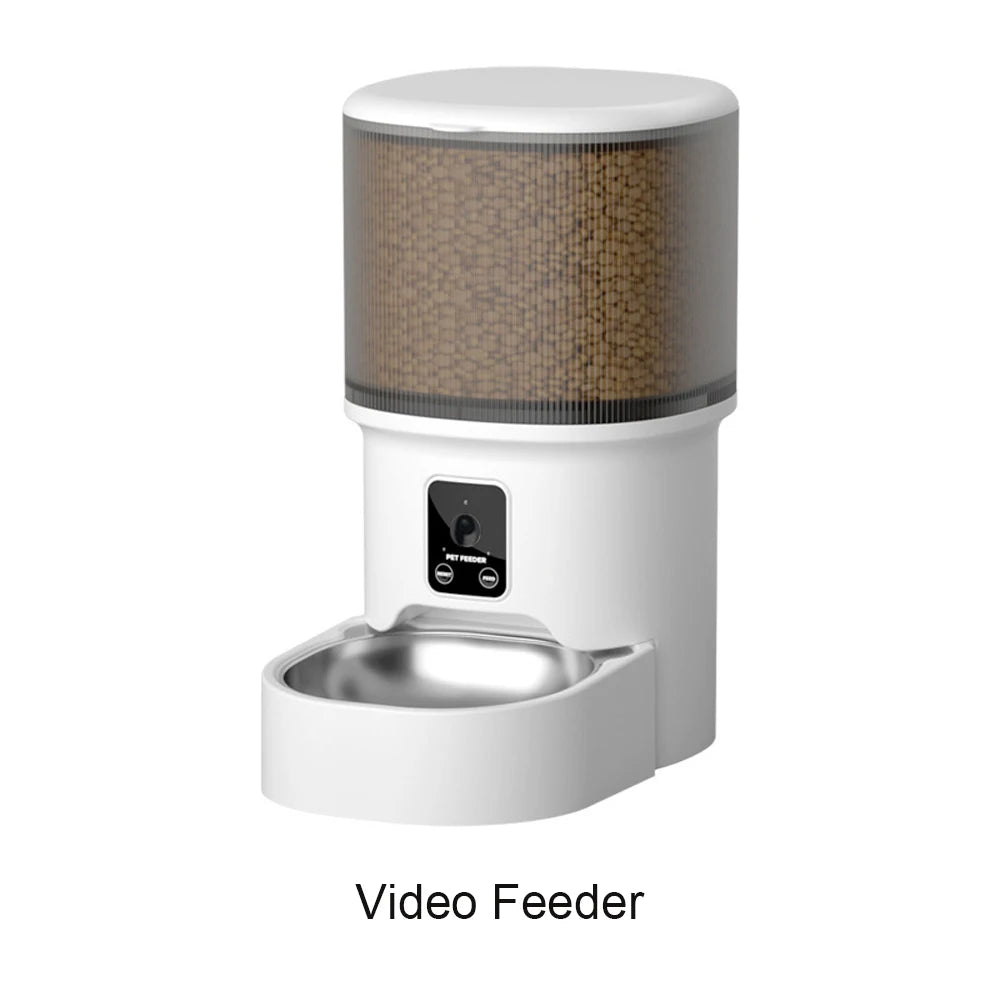 Smart WiFi Pet Feeder with Video Camera and Water Fountain