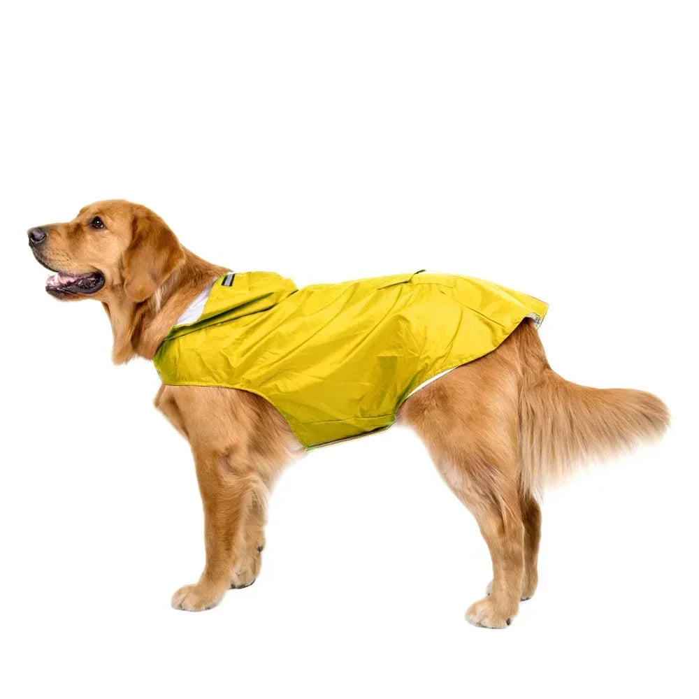 Waterproof Reflective Dog Raincoat with Hood – Sizes S to 6XL