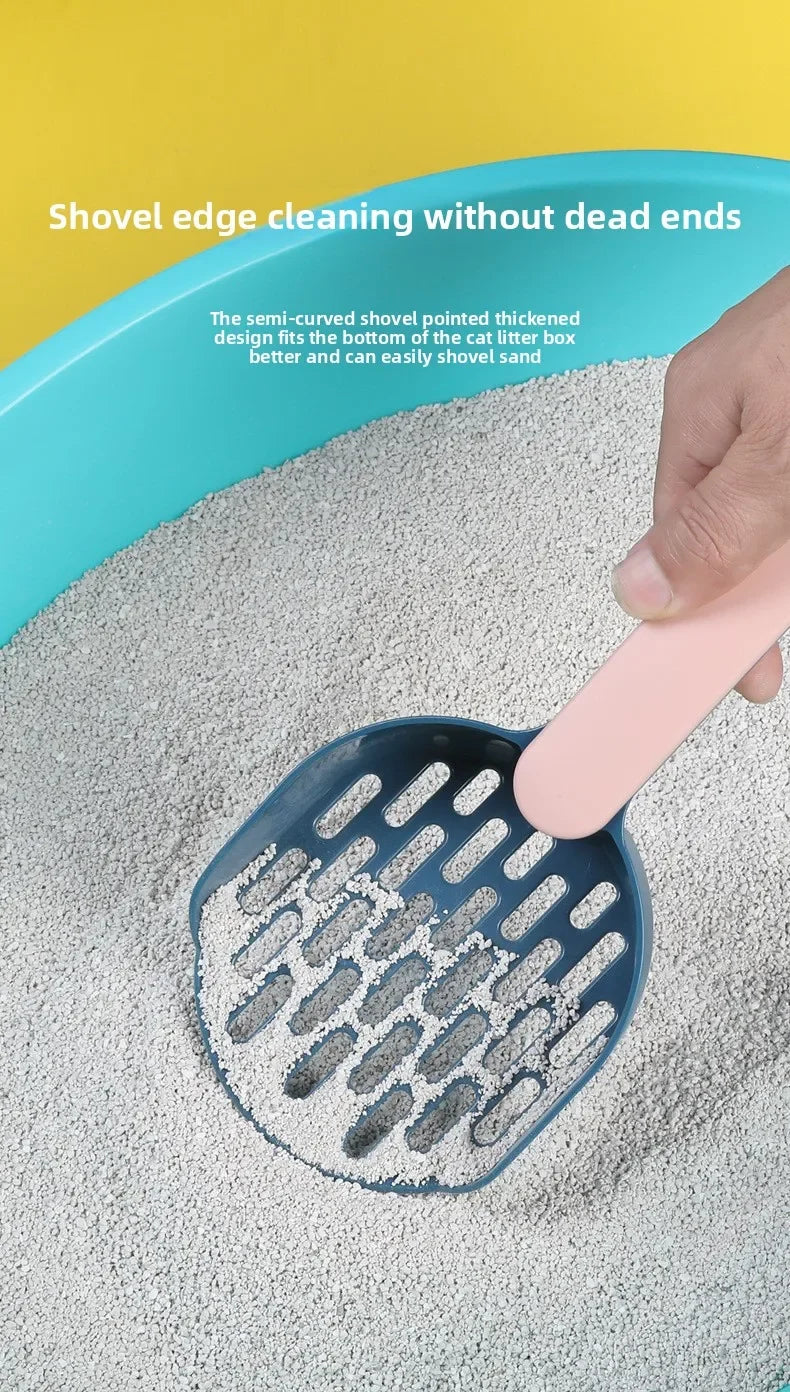 Cat Litter Scoop Set with Base & Fine-Hole Filter – Deep-Clean Sifting Scoop for Cat Litter Trays