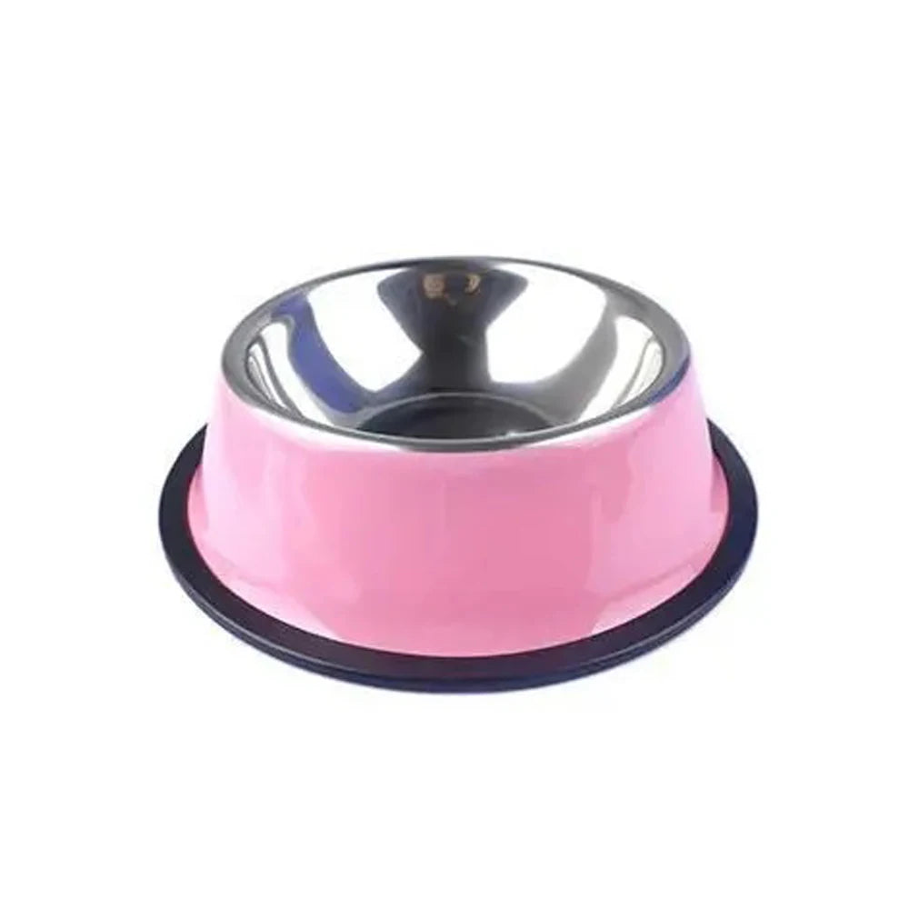 Stainless Steel Anti-Slip Pet Food Bowl for Cats & Dogs
