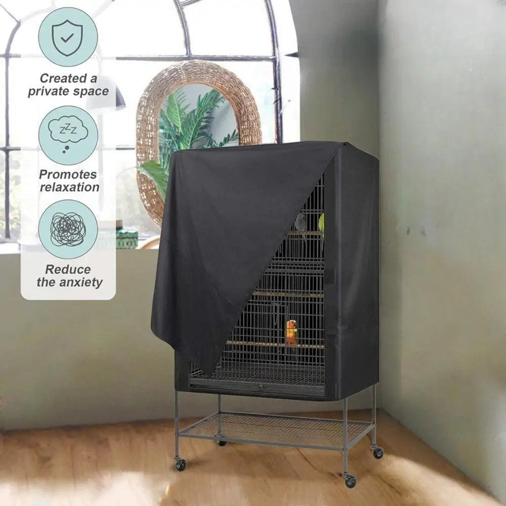 Washable Waterproof Bird Cage Cover - Adjustable Night Cover for Parrots