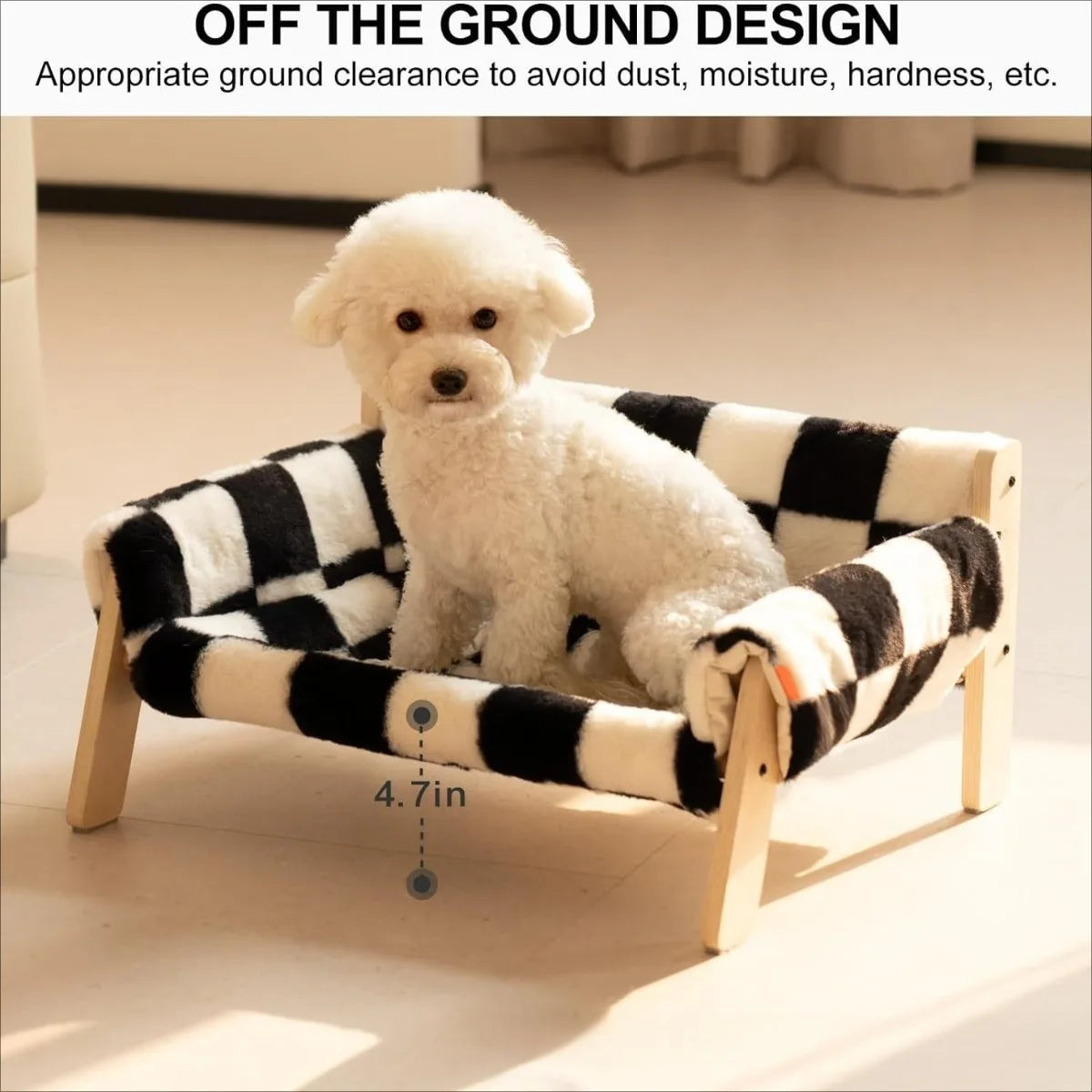 Raised Plush Pet Sofa Bed