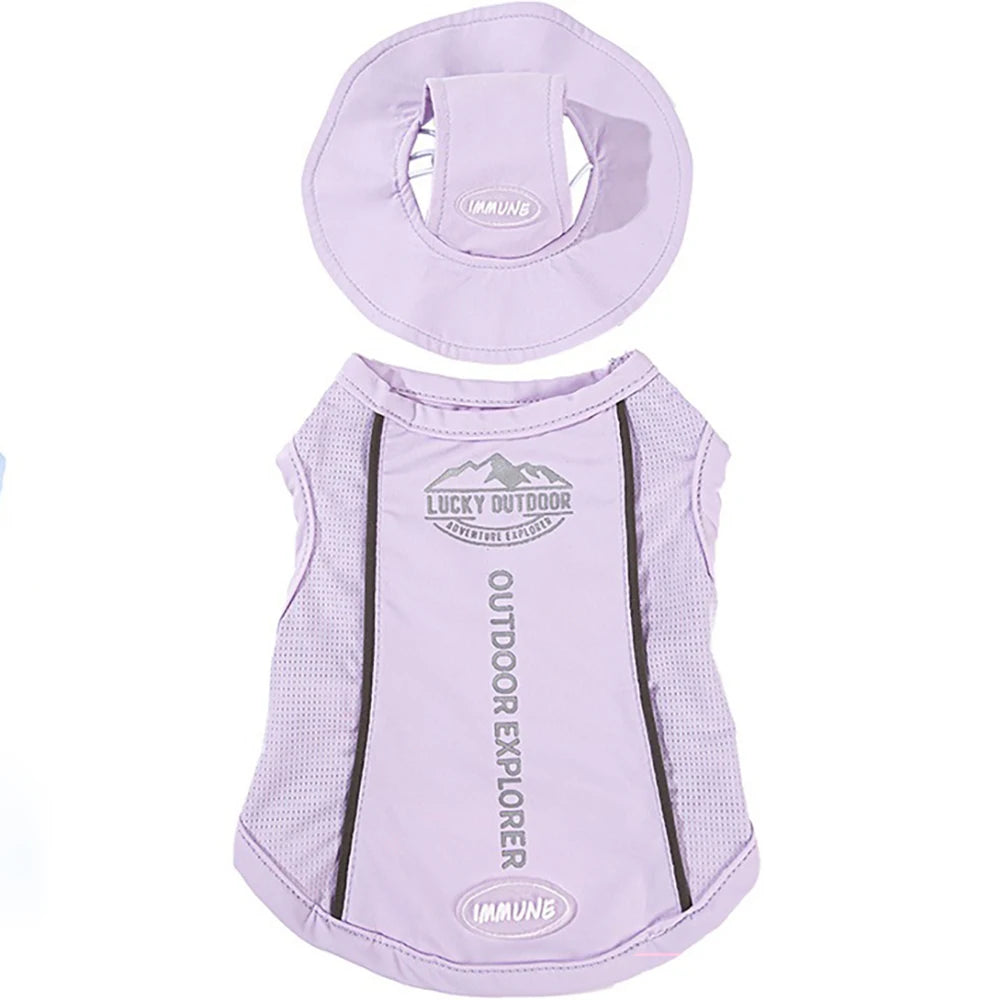Summer Cooling Vest & Cap Set for Dogs & Cats