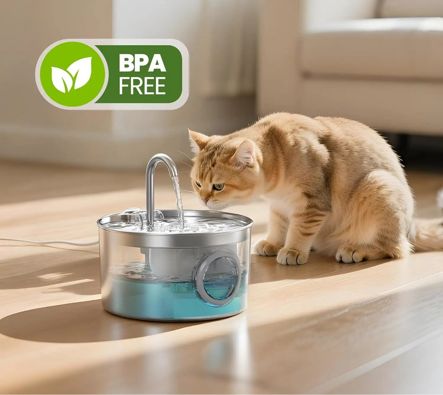 Filtres et éponges de remplacement pour fontaines à eau pour animaux de compagnie de 2,2 L - Lot de 12