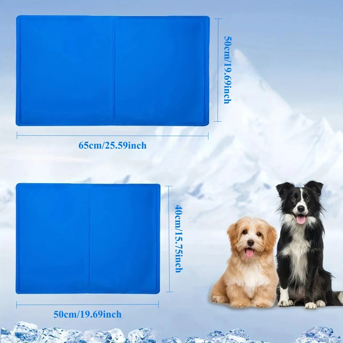Cooling Gel Ice Mat for Dogs & Cats – Summer Heat Relief Sleeping Pad