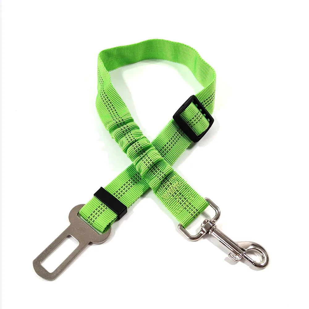 Ceinture de sécurité rétractable pour chien avec bande réfléchissante