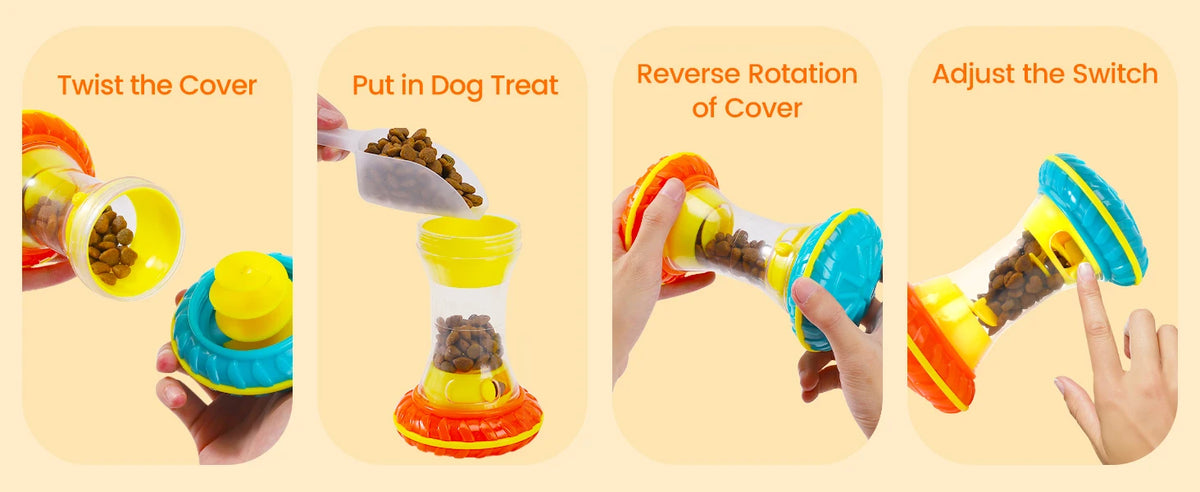 Interactive Dog Puzzle Feeder – Treat Dispensing Enrichment Toy